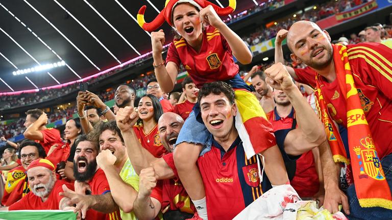 spanische Fußballfans