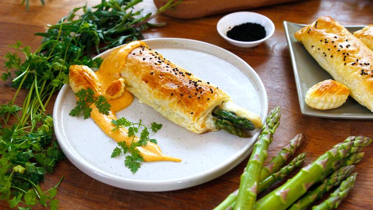 Spargel im Schlafrock