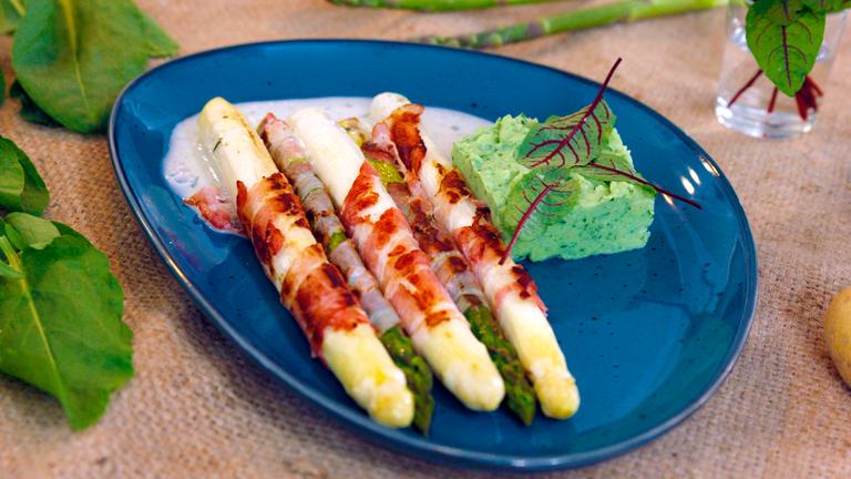 Spargel im Speckmantel