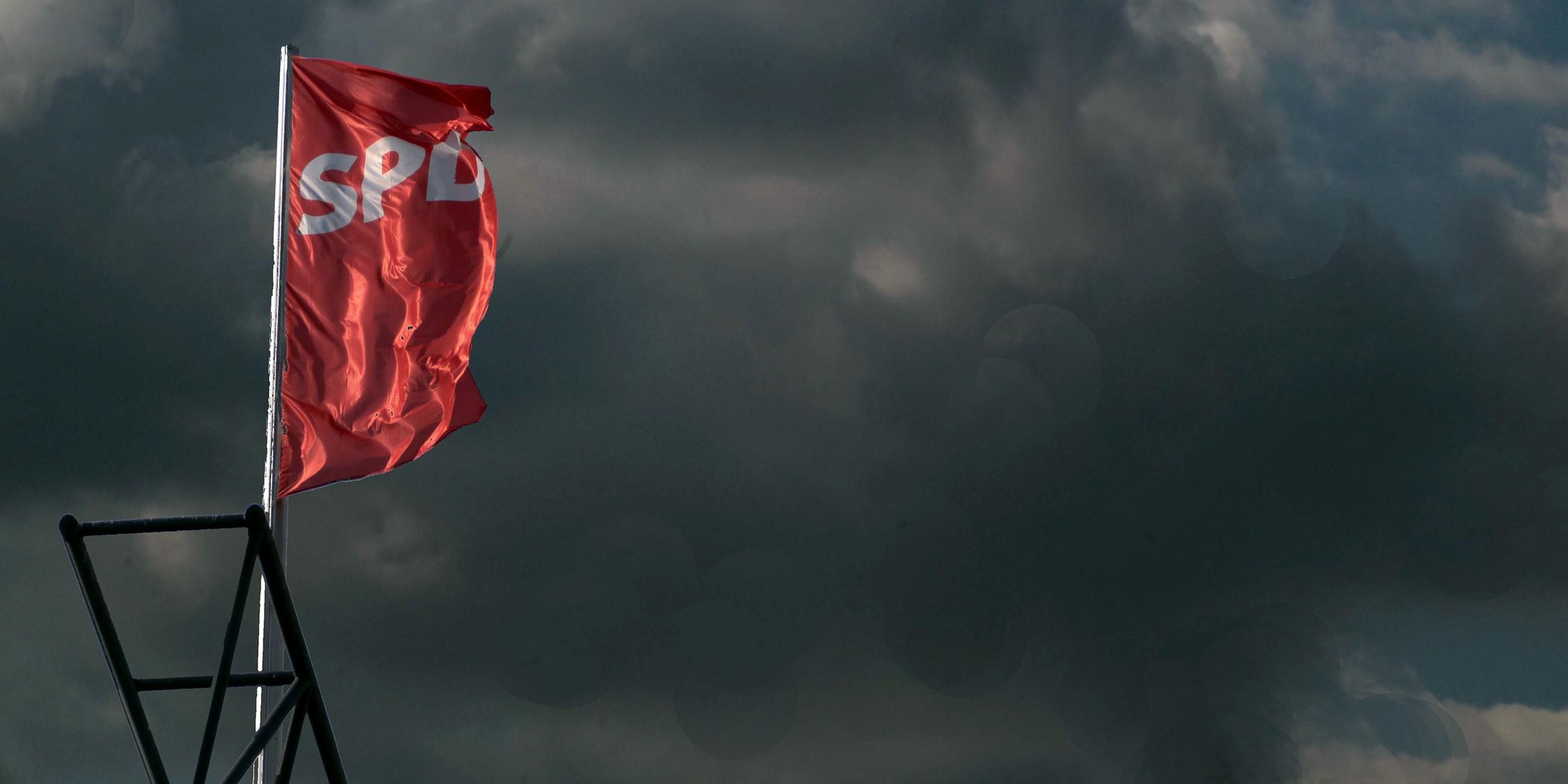 Eine  Flagge der SPD