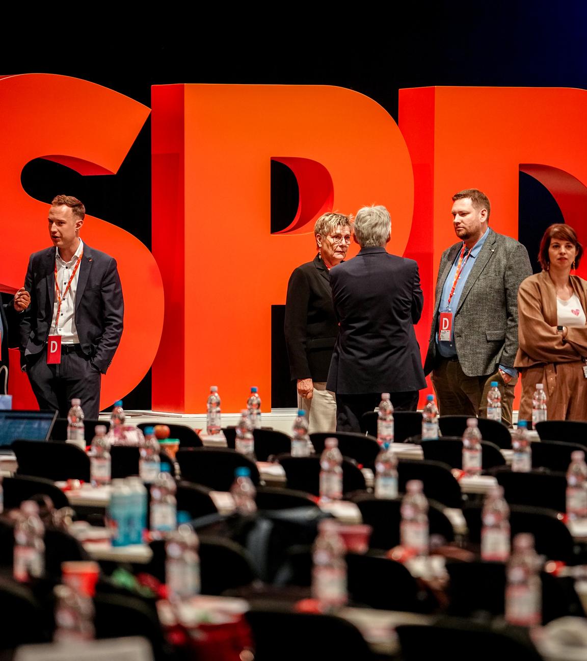 Delegierte auf dem Bundesparteitag der SPD in Berlin