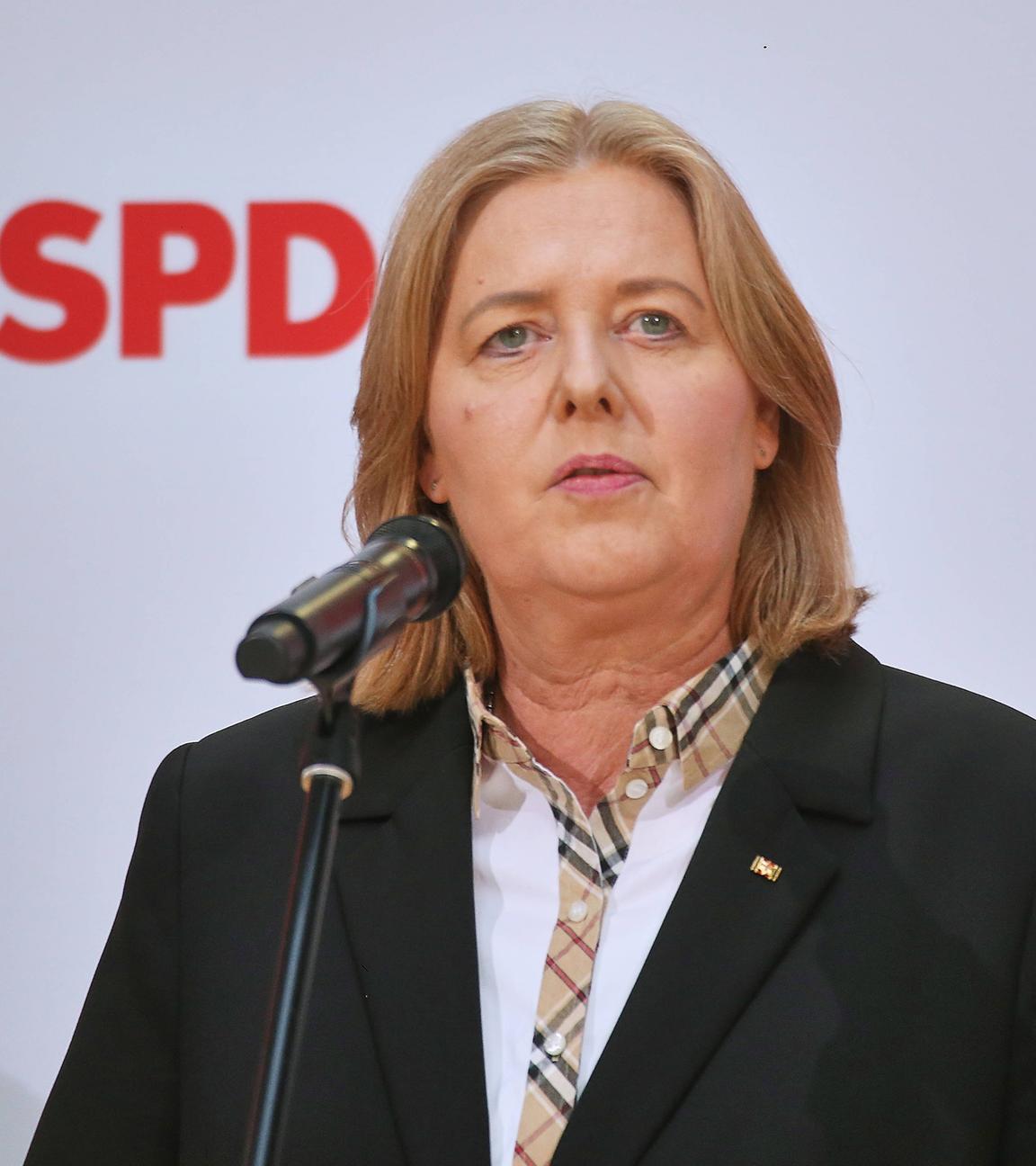 Berlin, Deutschland, Willy-Brandt-Haus: SPD-Pressekonferenz nach Gremiensitzung: Bärbel Bas