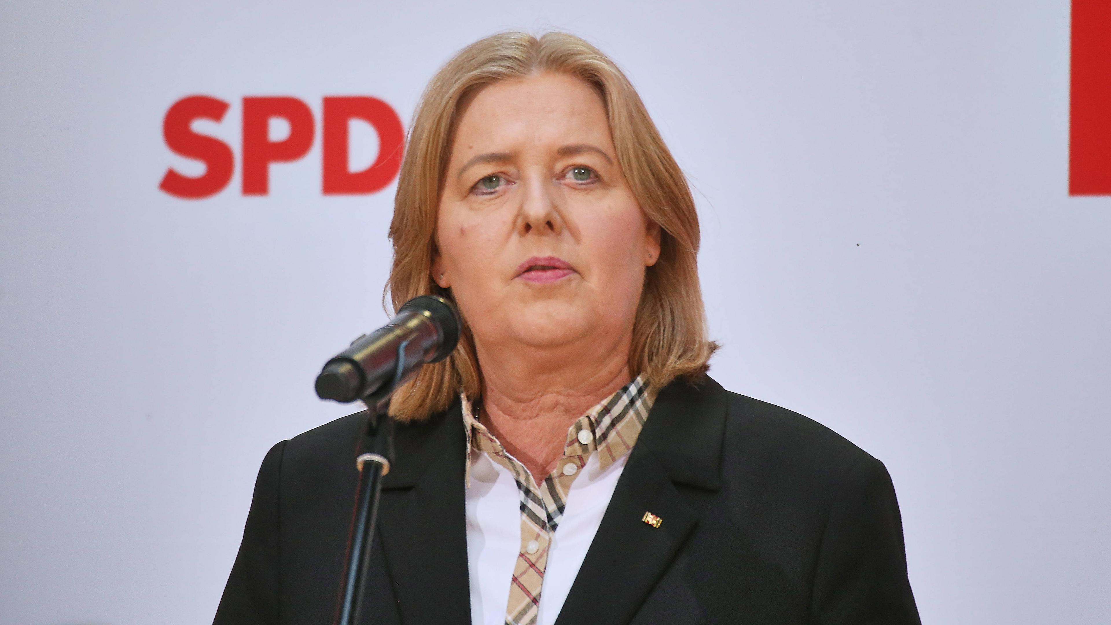 Berlin, Deutschland, Willy-Brandt-Haus: SPD-Pressekonferenz nach Gremiensitzung: Bärbel Bas