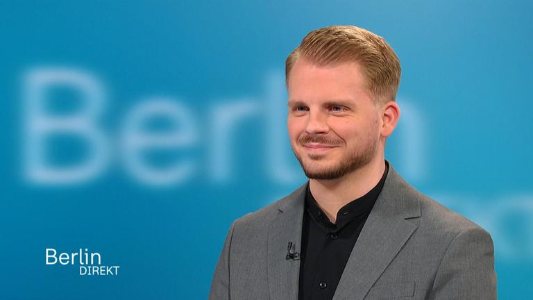 SPD-Generalsekretär Tim Klüssendorf im Berlin-direkt-Studio