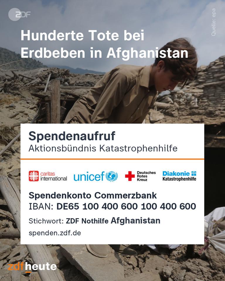 Spendenaufruf Aktionsbündnis Katastrophenhilfe l Afghanistan