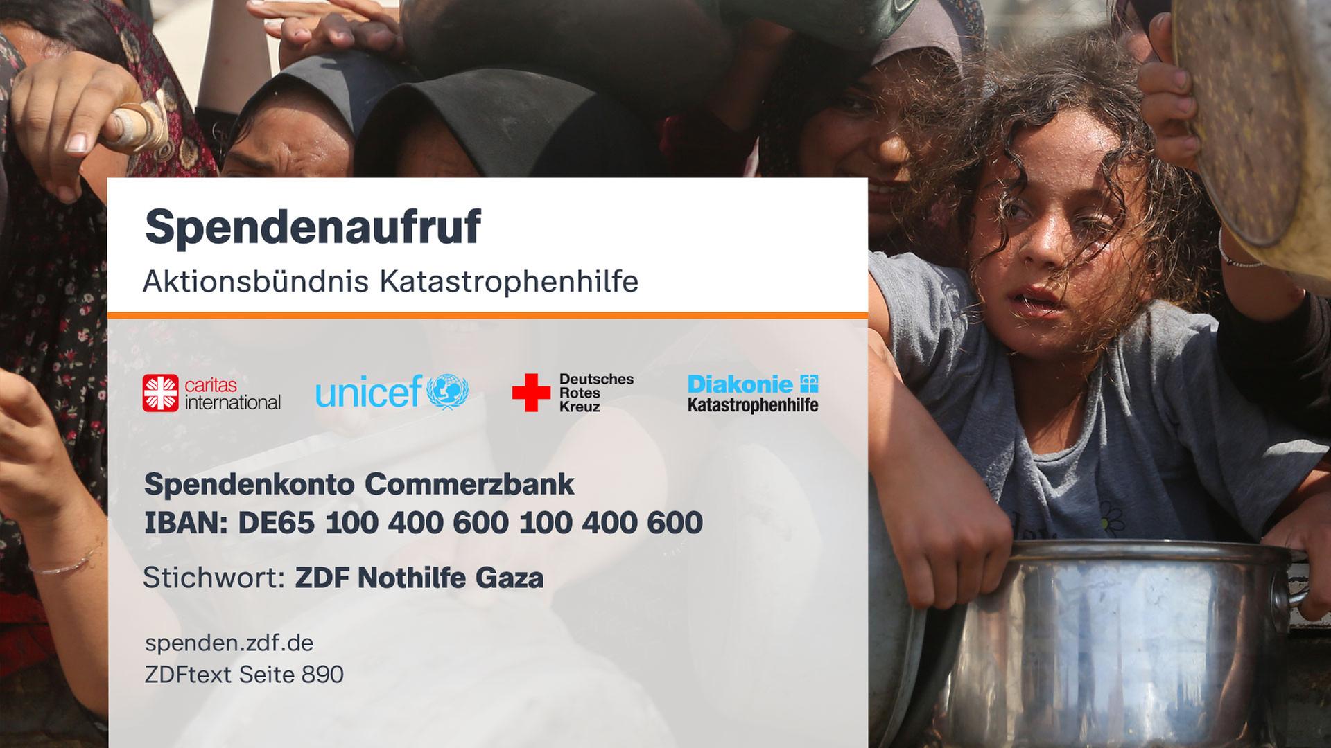 Spendenaufruf Aktionsbündnis Katastrophenhilfe l Gaza