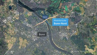 Karte von der Brücke von oben