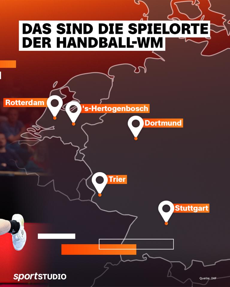 ZDF-Sportstudio - Grafiken zur Frauenhandball-WM - Spielorte