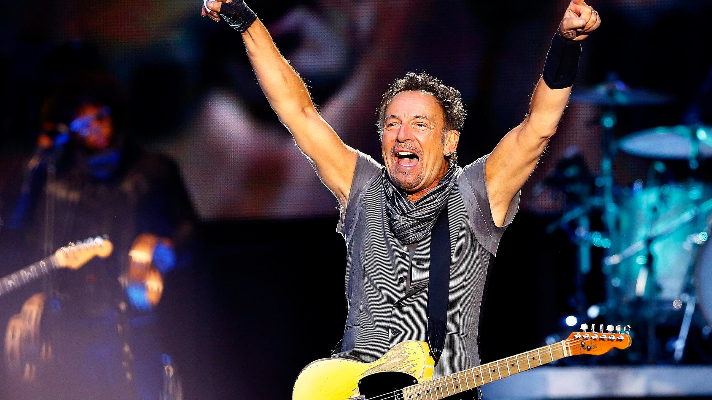 Bruce Springsteen während eines Konzerts in Madrid 2016