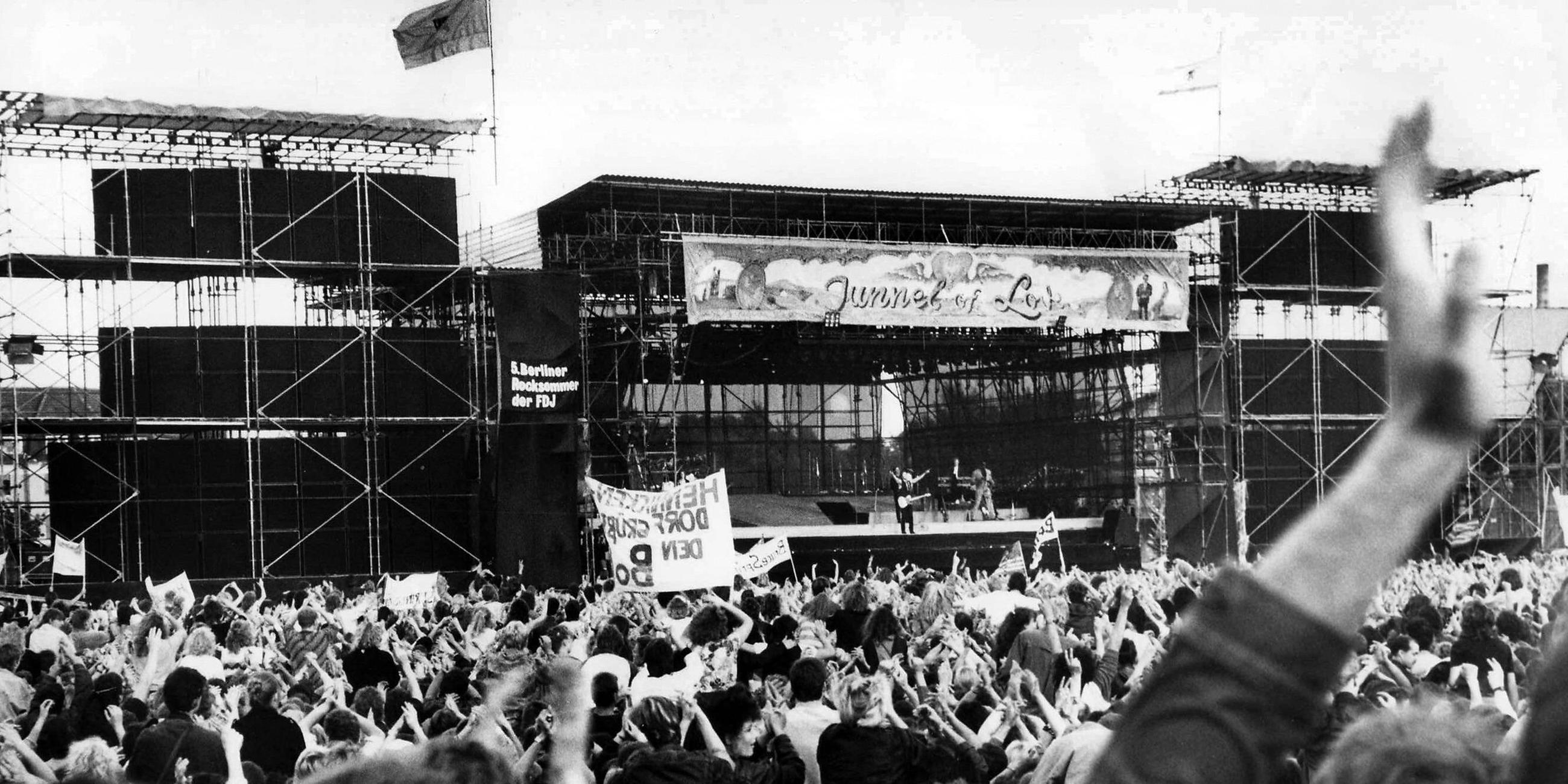 Konzert von Bruce Springsteen in Ost-Berlin 1988