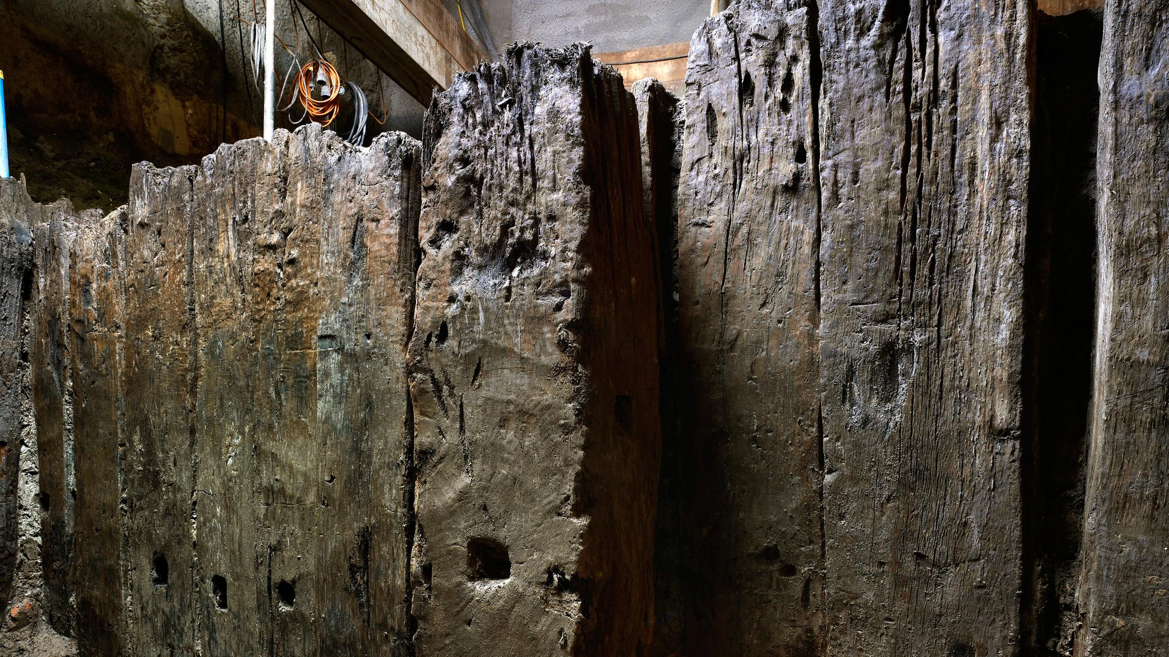 Römische Spundwand aus Köln