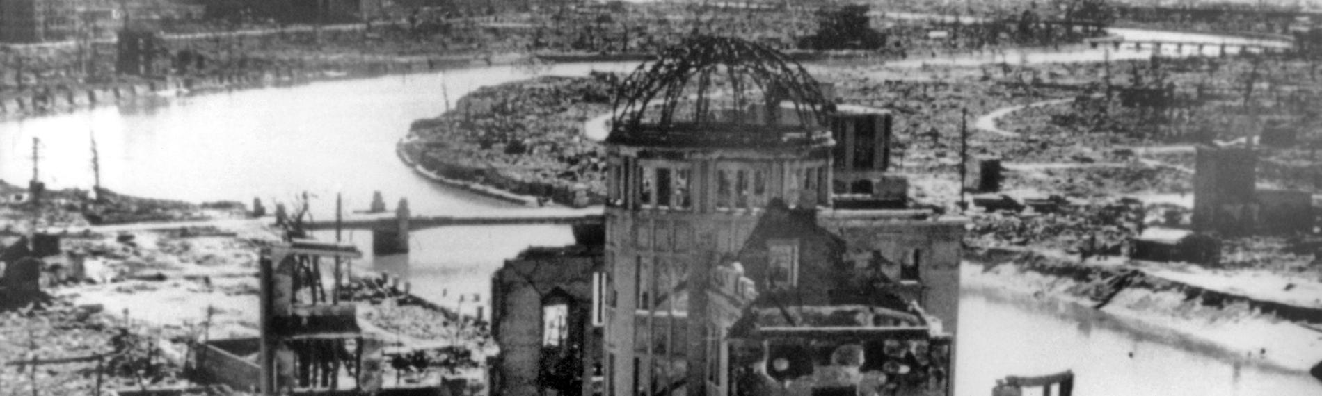 "Spuren des Krieges: Hiroshima 1945": Hiroshima nach dem Atombombenabwurf.