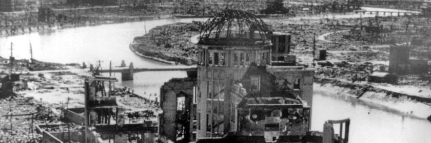 "Spuren des Krieges: Hiroshima 1945": Hiroshima nach dem Atombombenabwurf.