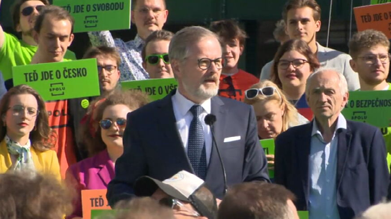 Staatspräsident Petr Pavel bei Wahlkampfauftritt