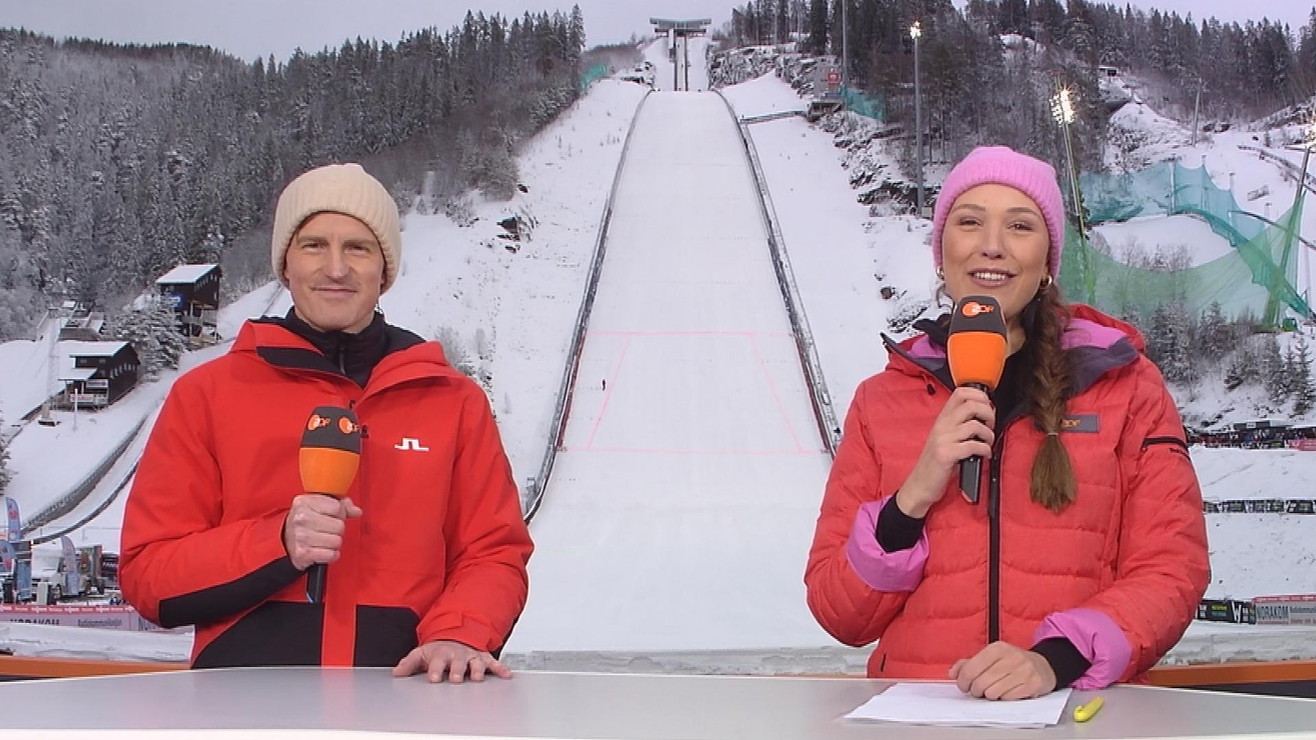 Severin Freund und Lena Kesting am 16.03.24.