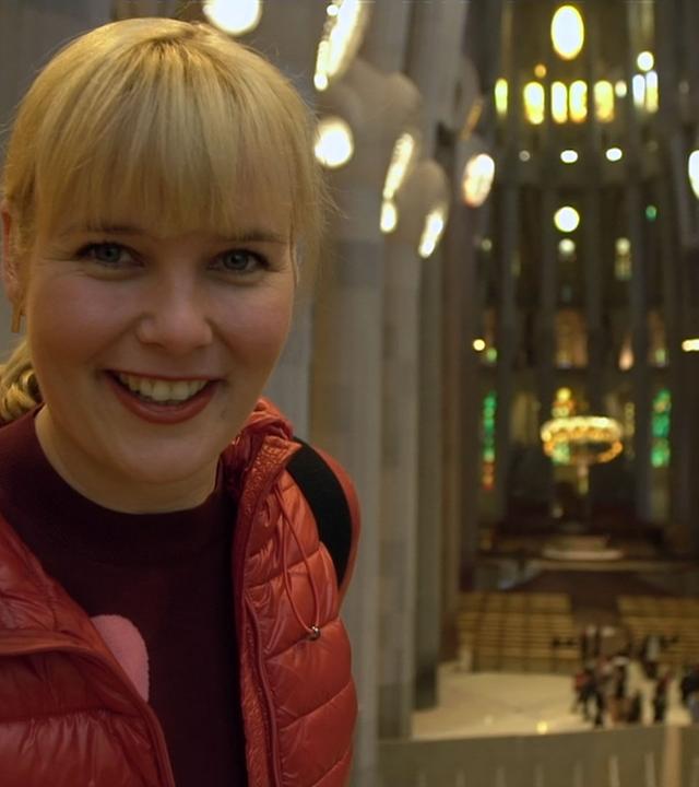 Marina Wenk in der Sagrada Família