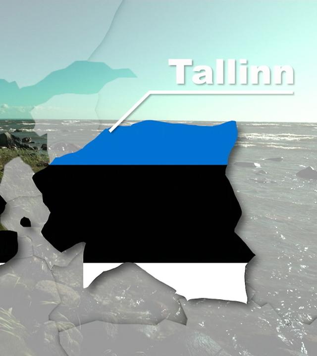 Eine Landkarte von Estland.