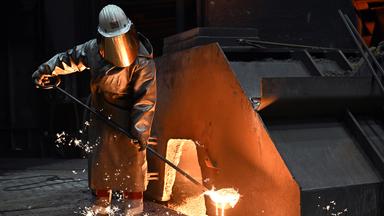Stahlproduktion 2025 gesunken - Niedrigster Stand seit 2009