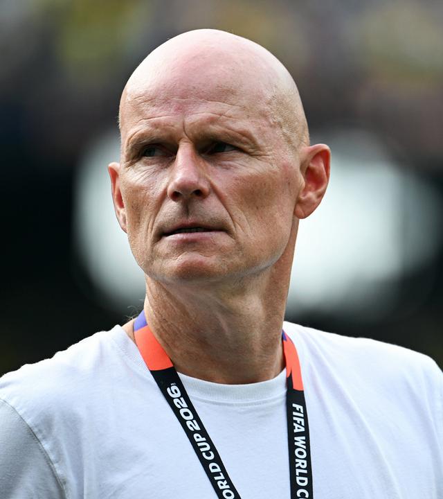 Norwegens Fußballnationaltrainer Stale Solbakken während dem WM-Spiel Brasilien gegen Norwegen am 05.07.2026 in New Jersey, USA.