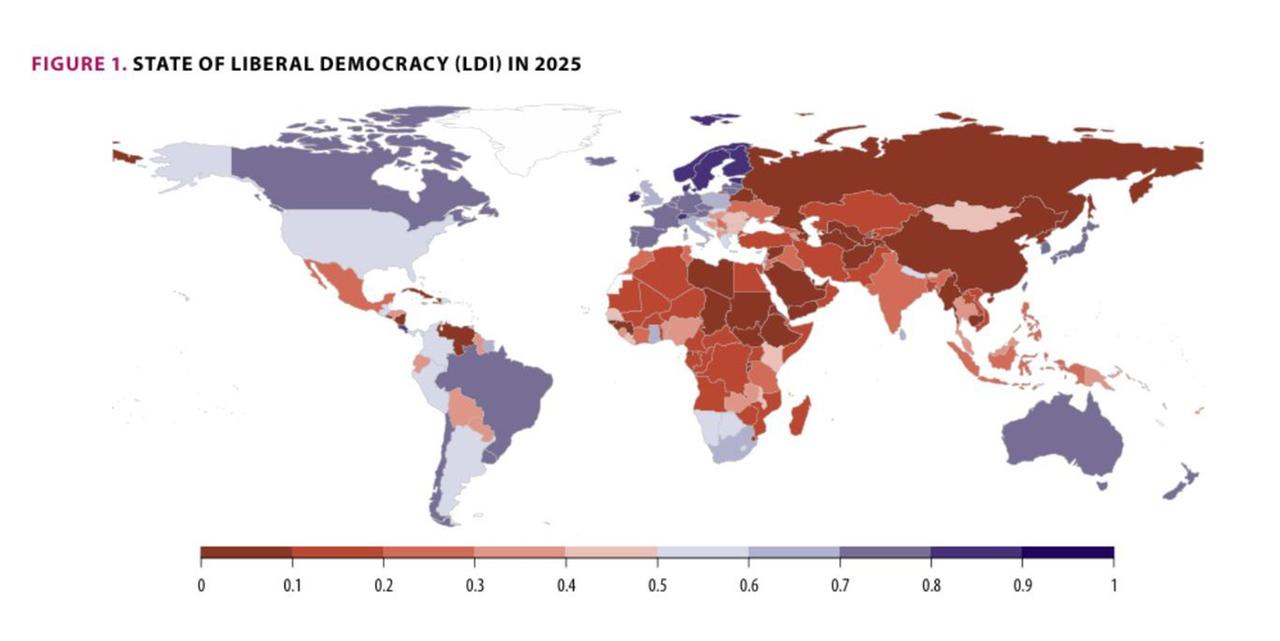 Weltkarte zum Zustand der Demokratie 