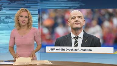 ZDF-Moderatorin Katja Streso bei einer Wortmeldung über Gianni Infantino.