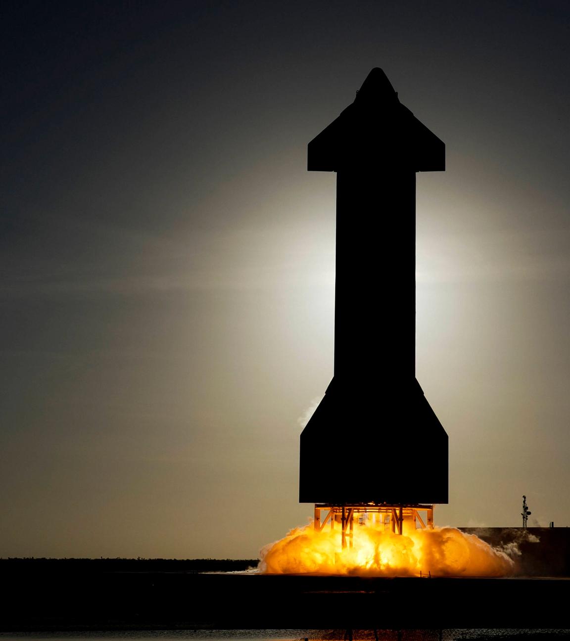Space-X-Raketenstart von Starbase aus