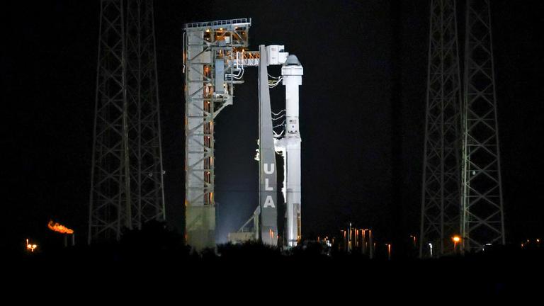 Boeings Starliner-Kapsel auf einer Atlas-V-Rakete, aufgenommen am 06.05 in Cape Canaveral (USA)