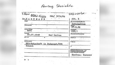 Axel Hartmann gerit auch ins Visier der Stasi, sein Fazit: "Die wussten genau Bescheid."