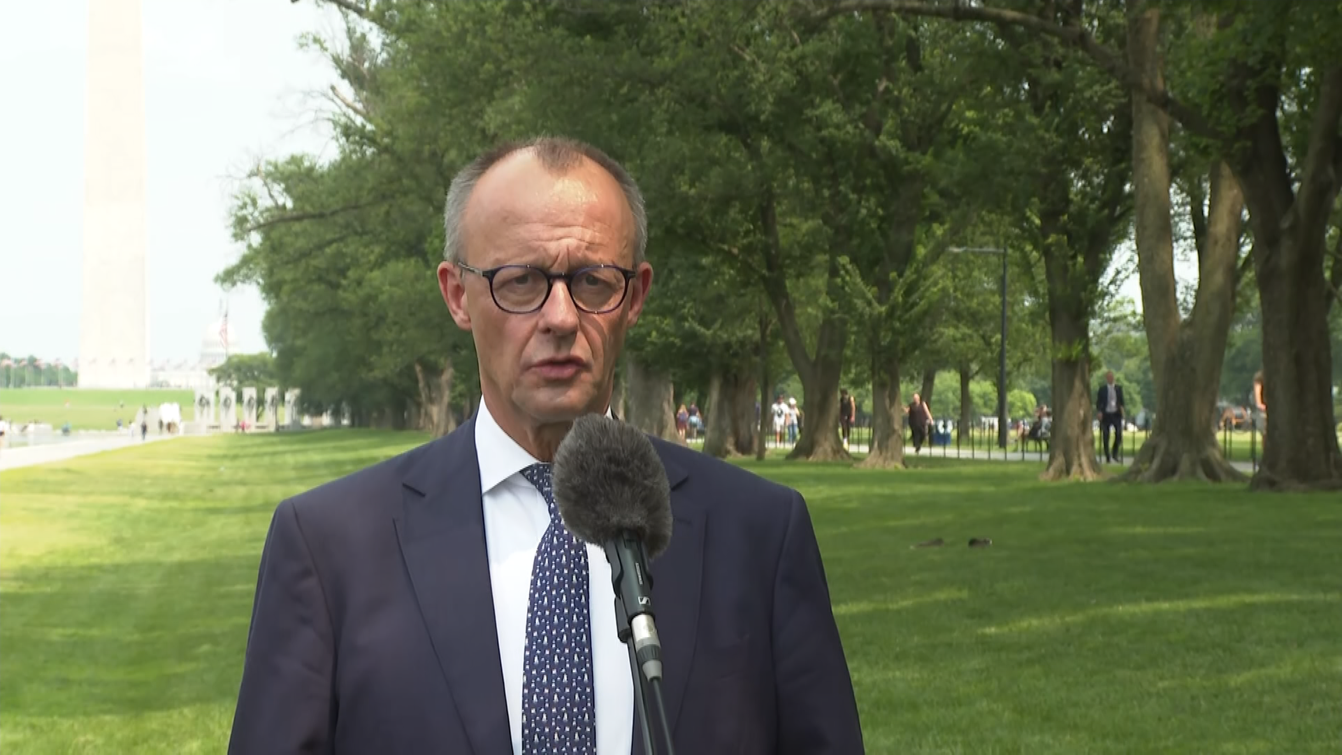Bundeskanzler Friedrich Merz nach dem Treffen mit US-Präsident Trump.
