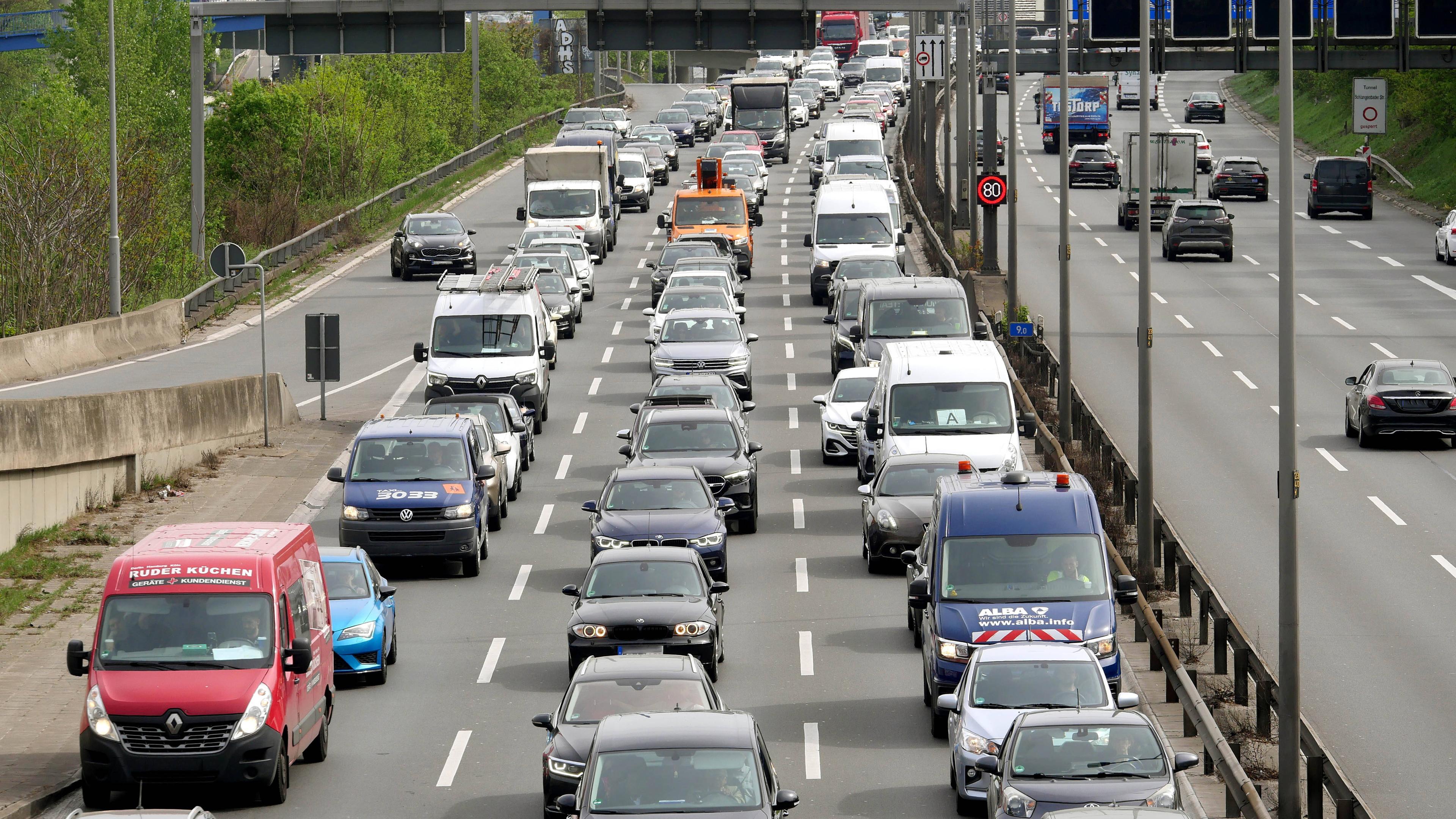 Stau auf einer Autobahn