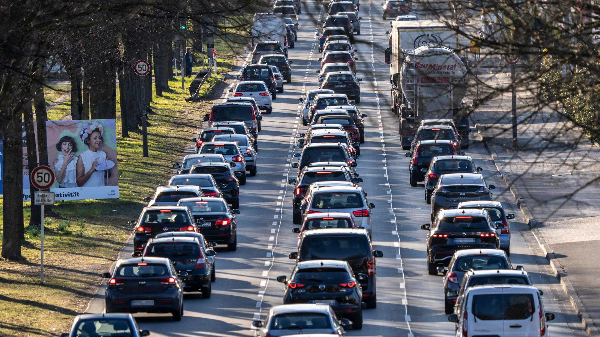 Verkehrsstau in Dortmund am 19.03.2025