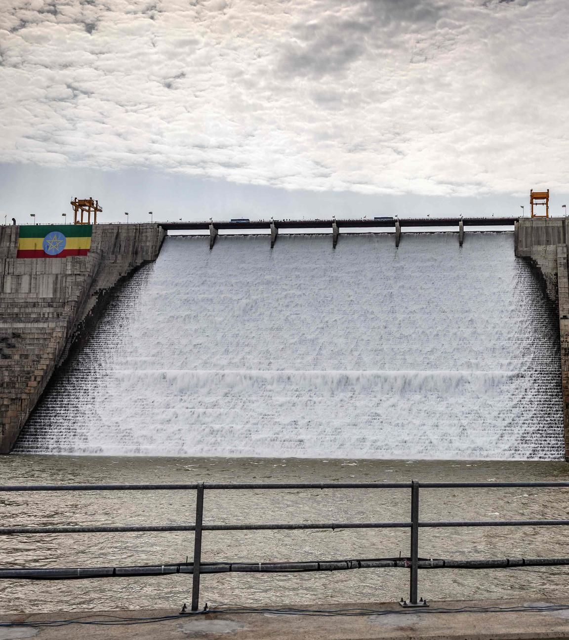 A general view of the Grand Ethiopian Renaissance Dam (GERD) during its official inauguration ceremony in Guba