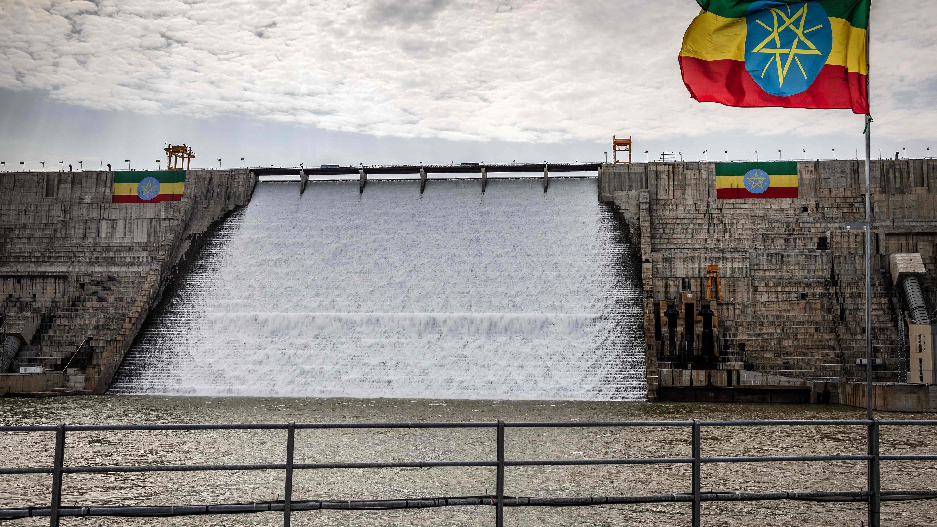 A general view of the Grand Ethiopian Renaissance Dam (GERD) during its official inauguration ceremony in Guba