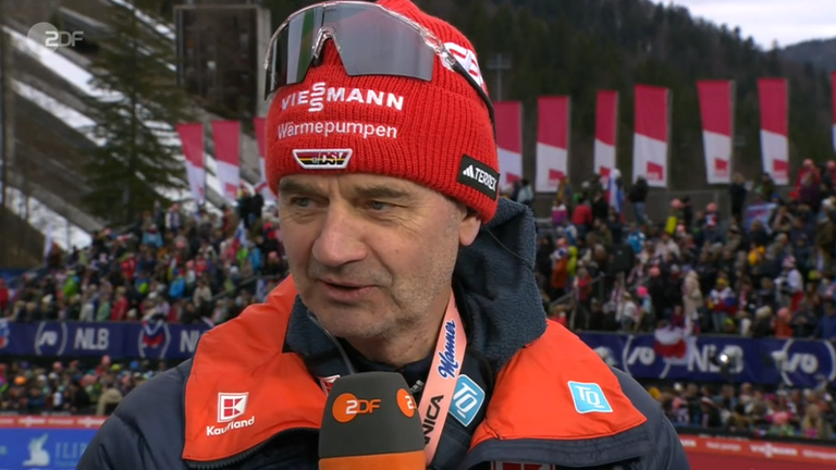 Scheidender Skisprung-Bundestrainer Stefan Horngacher im ZDF-Interview.