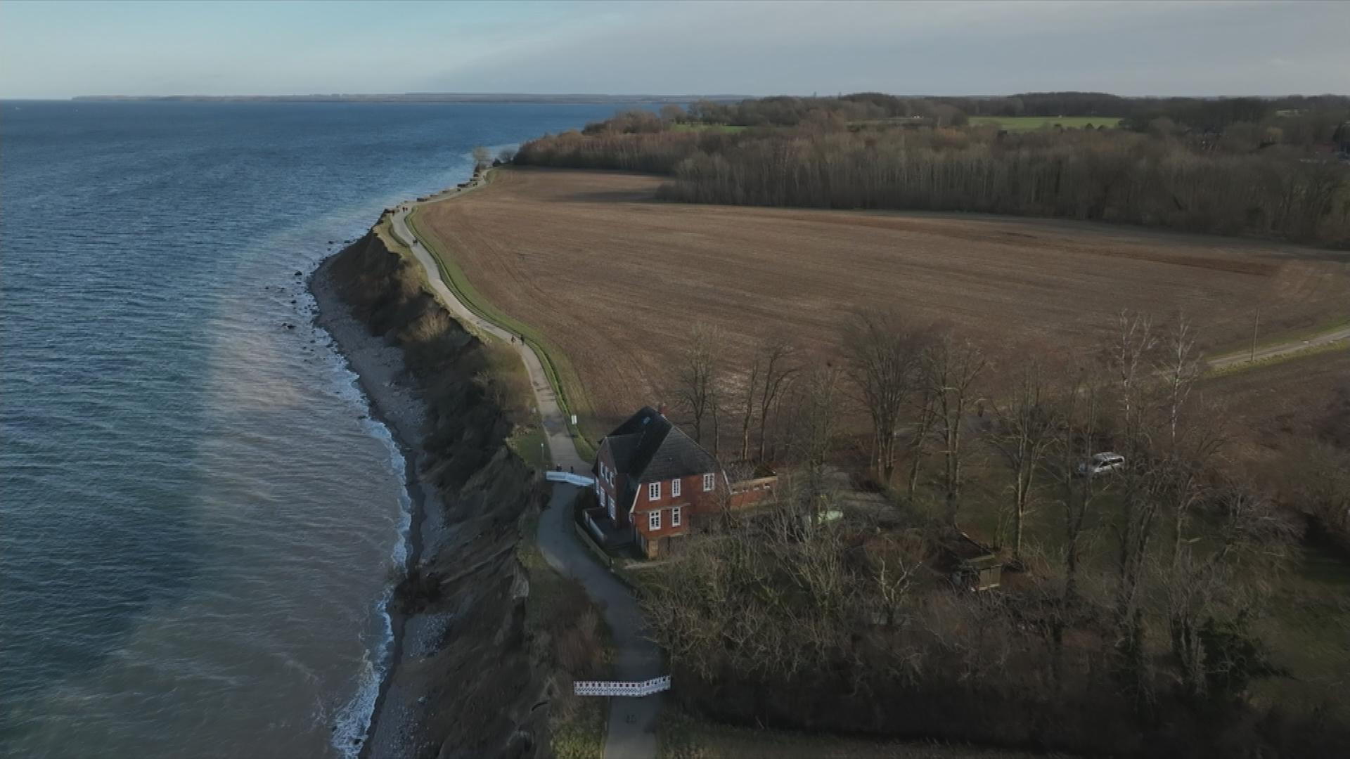 Steilküste bei Travemünde bröckelt