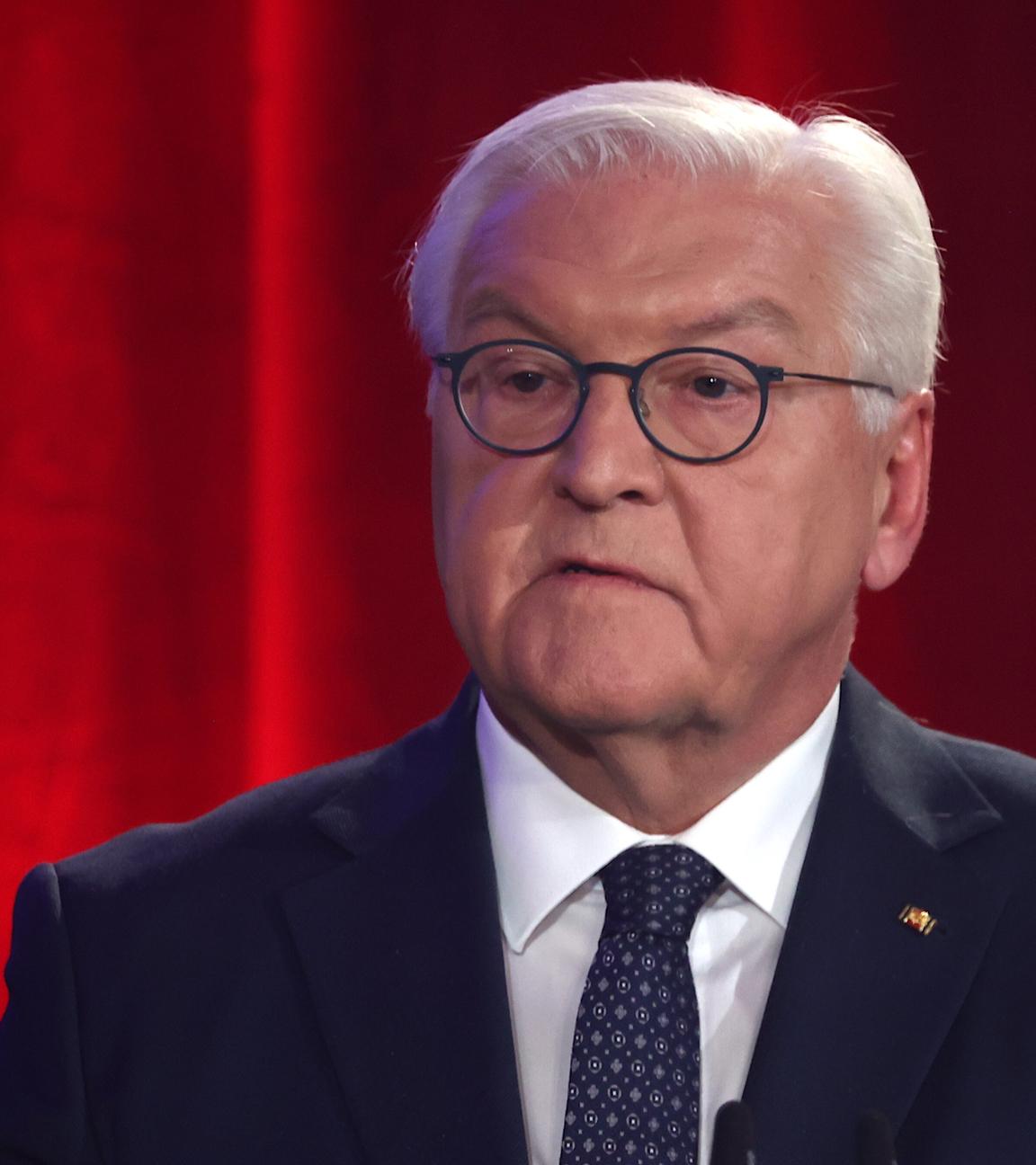 Bundespraesident Steinmeier bei seiner Ansprache zum 9. November im Berliner Schloss Bellevue