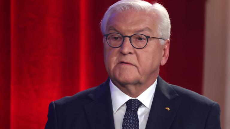 Bundespraesident Steinmeier bei seiner Ansprache zum 9. November im Berliner Schloss Bellevue