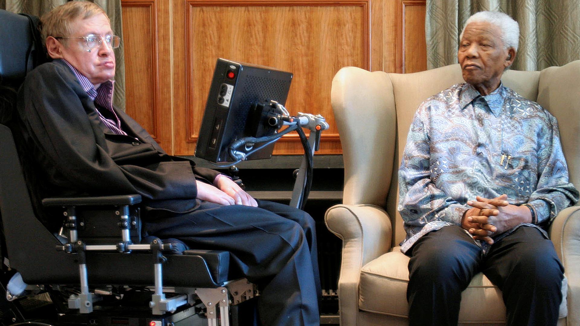 Archiv: Stephen Hawking und Nelson Mandela