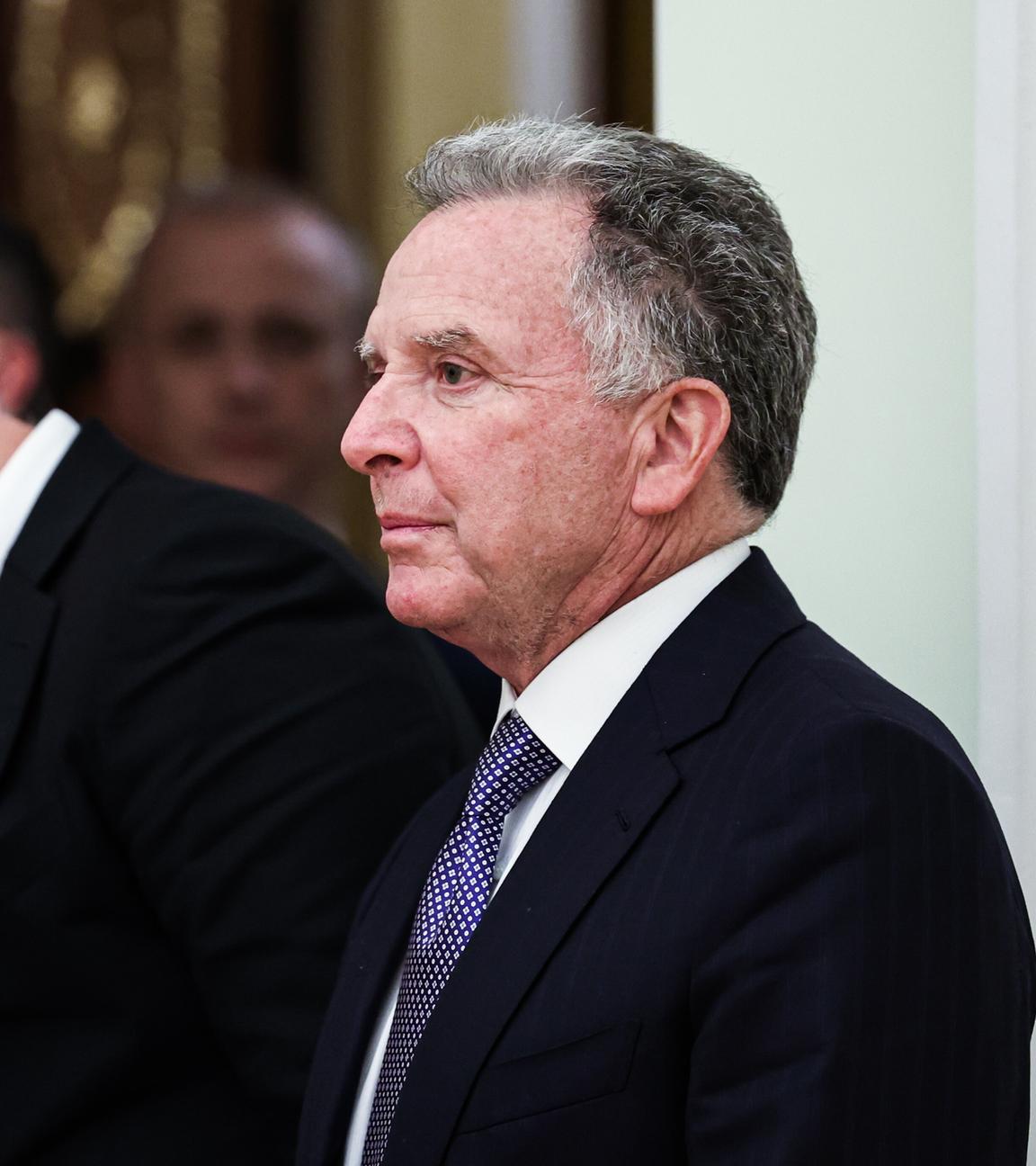 Der US-Sondergesandte Steve Witkoff bei einem Treffen mit Russlands Präsident Wladimir Putin in Moskau. 