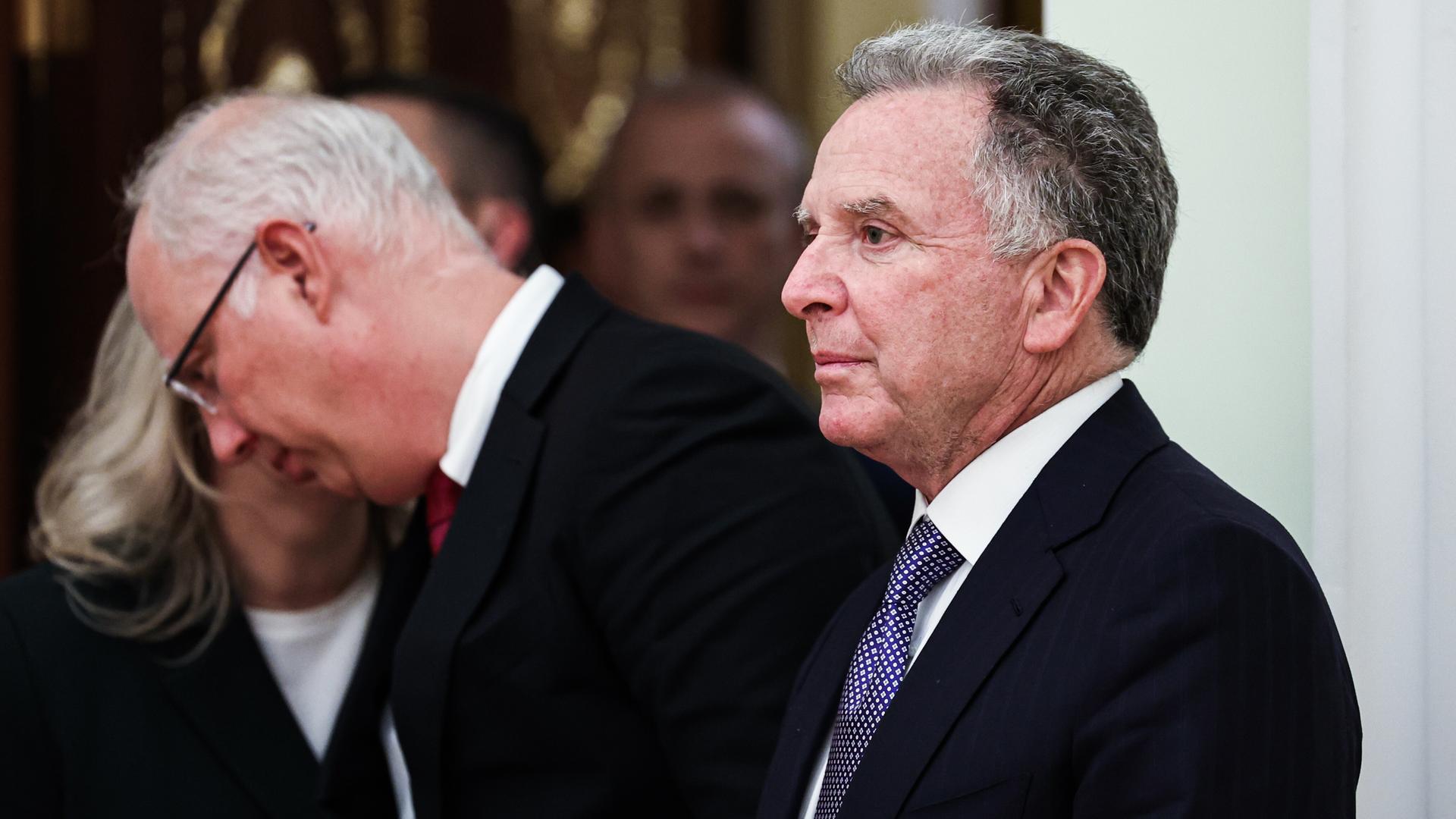 Der US-Sondergesandte Steve Witkoff bei einem Treffen mit Russlands Präsident Wladimir Putin in Moskau. 