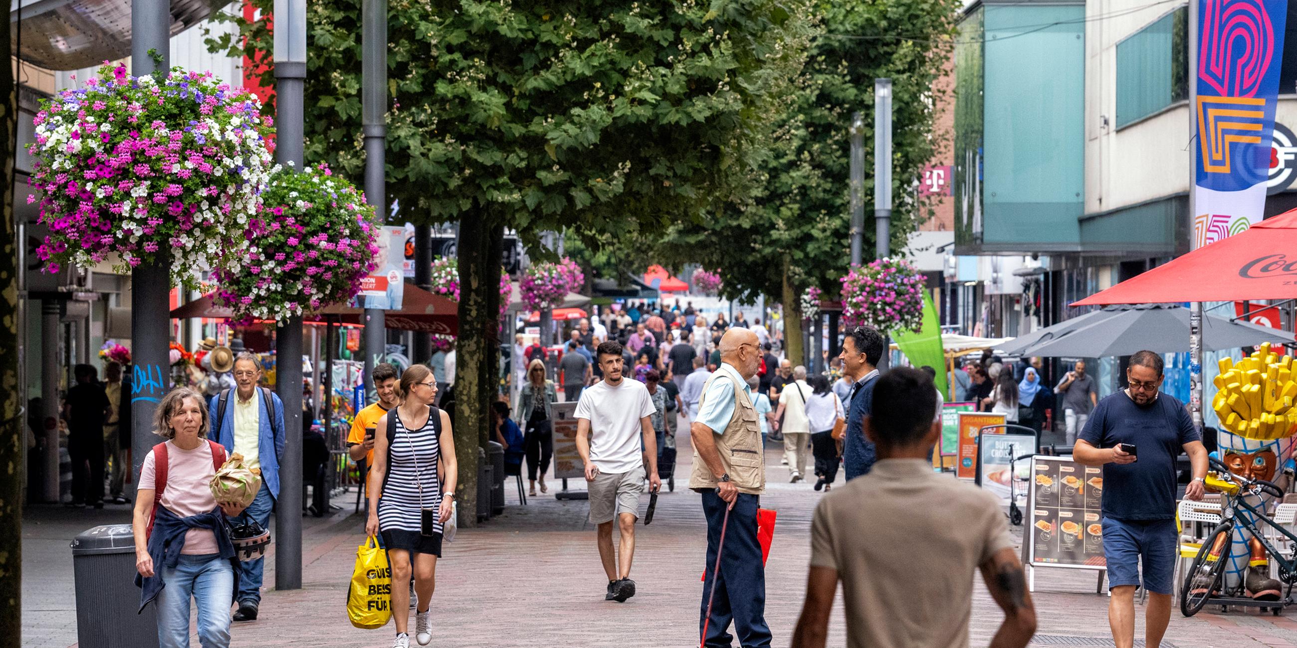 Innenstadt von Gelsenkirchen am 16.08.2025.