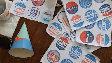Aufkleber der US-Demokraten zur Präsidenschaftswahl 2020