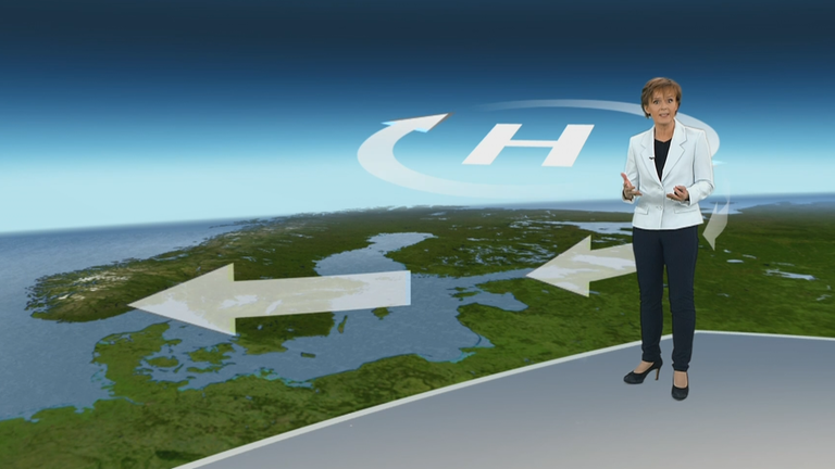 Virtuelles Studio, 3D-Grafik, Ostsee, Hochdruckgebiet, Katja Horneffer