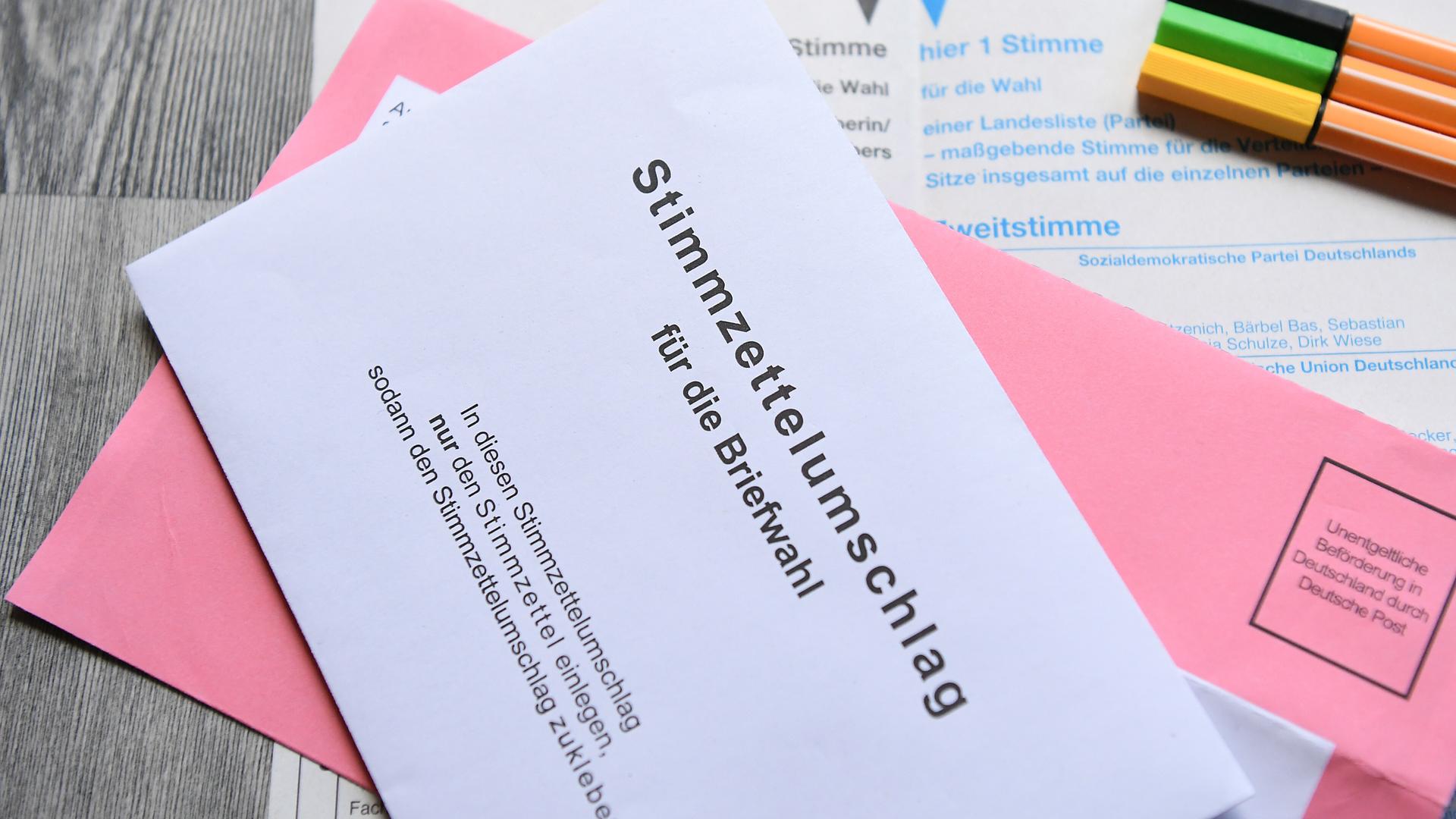 Stimmzettel zur Briefwahl - Bundestagswahl 2025