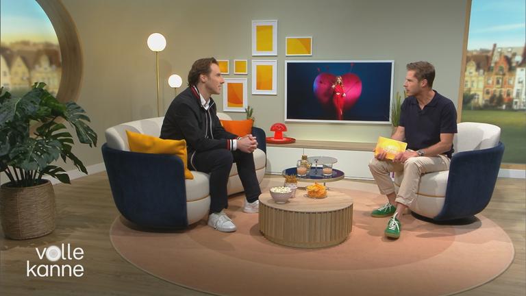 Florian Weiss im Gespräch mit ZDF-Reporter Patrick Lipke im "Volle Kanne"-Studio.
