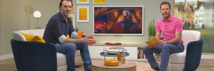 ZDF-Reporter Patrick Lipke und Moderator Florian Weiss sprechen im Volle-Kanne-Studio über neue Streaming-Highlights.