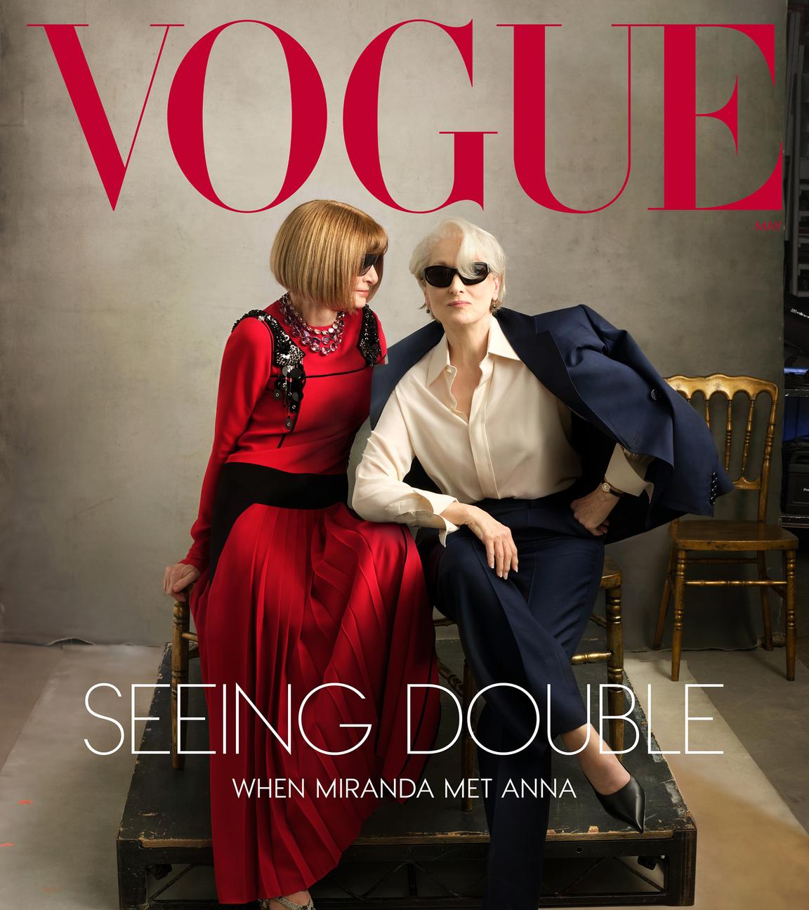 Anna Wintour und Meryl Streep posieren auf dem Cover