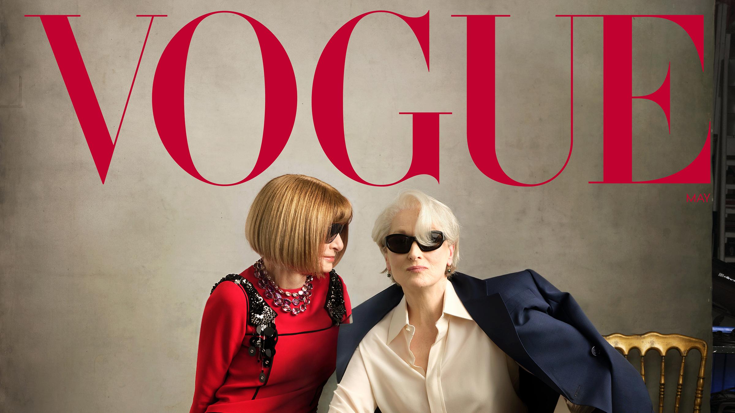 Anna Wintour und Meryl Streep posieren auf dem Cover
