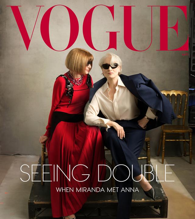 Anna Wintour und Meryl Streep posieren auf dem Cover
