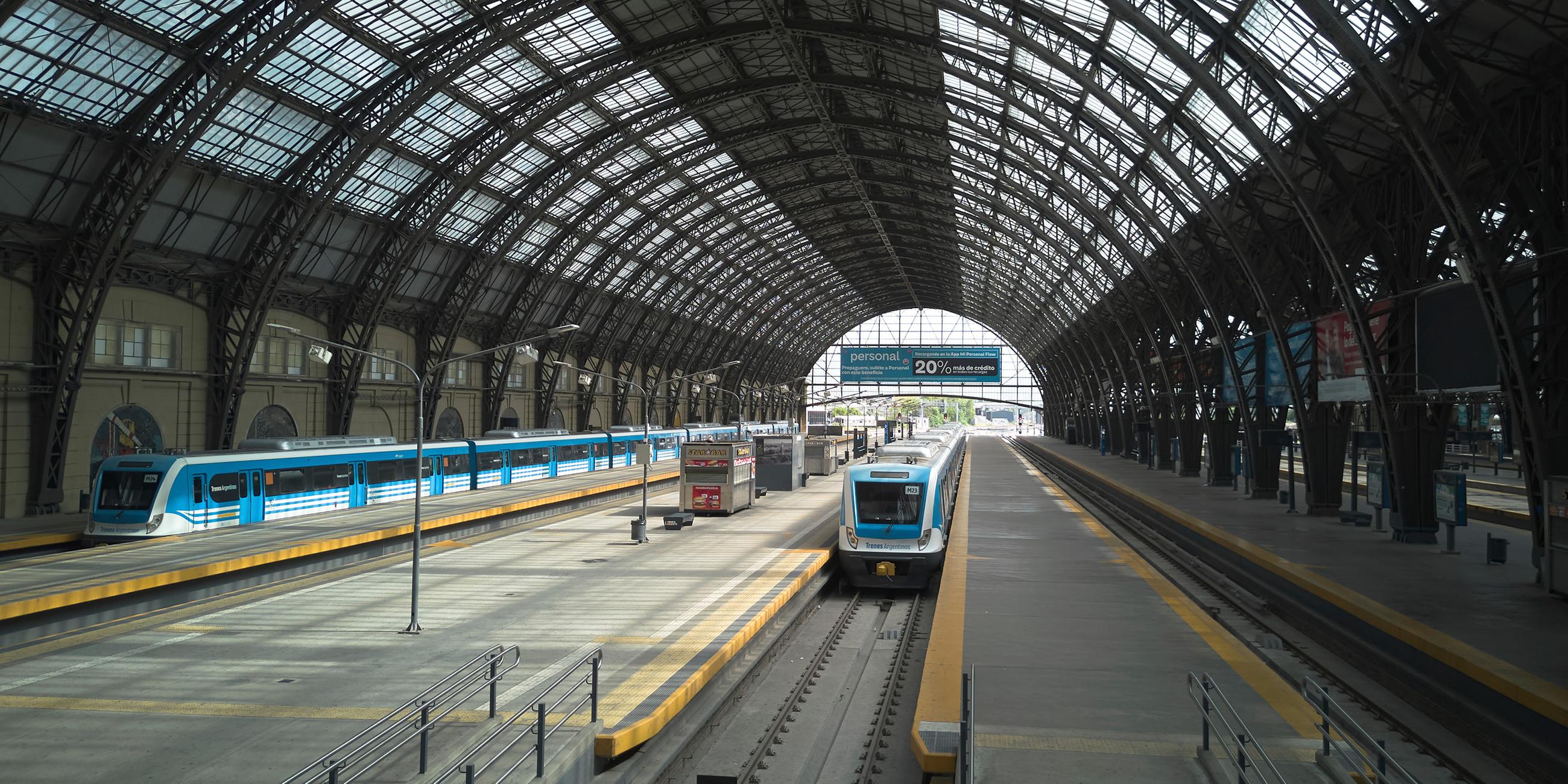 Leerer Bahnhof in Buenos Aires, Argentinien